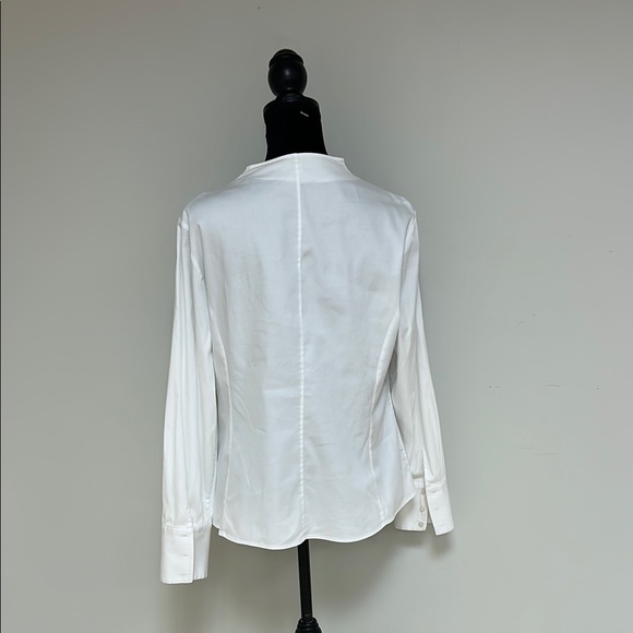 Elegant Carlisle White Wrap Blouse, 14 - Picture 4 of 8